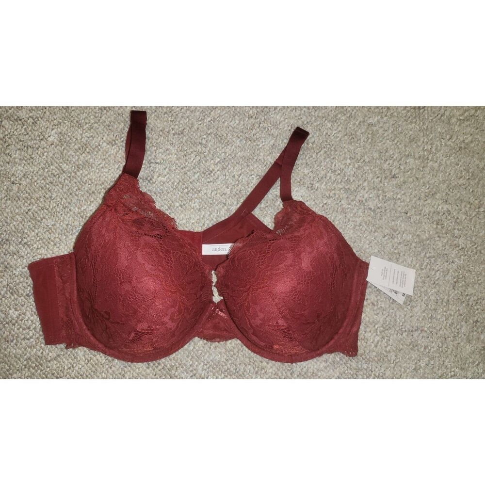 Auden Plunge Coverage Push Up Bra NWT 44DDD